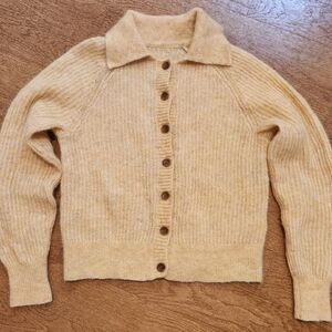 Everlane Pale Sunset Cardigan Ribbed Knit Sweater, OUT OF STOCK